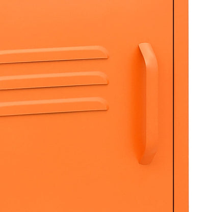 vidaXL Nightstands 2 pcs Orange 35x35x51 cm Steel