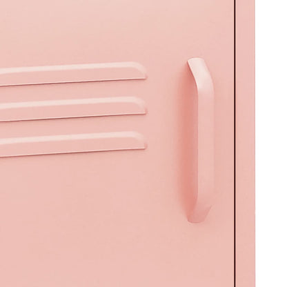 vidaXL Nightstands 2 pcs Pink 35x35x51 cm Steel