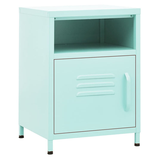 vidaXL Nightstands 2 pcs Mint 35x35x51 cm Steel
