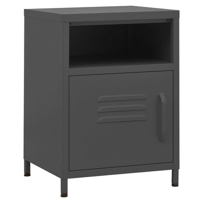 vidaXL Nightstands 2 pcs Anthracite 35x35x51 cm Steel