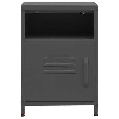 vidaXL Nightstands 2 pcs Anthracite 35x35x51 cm Steel