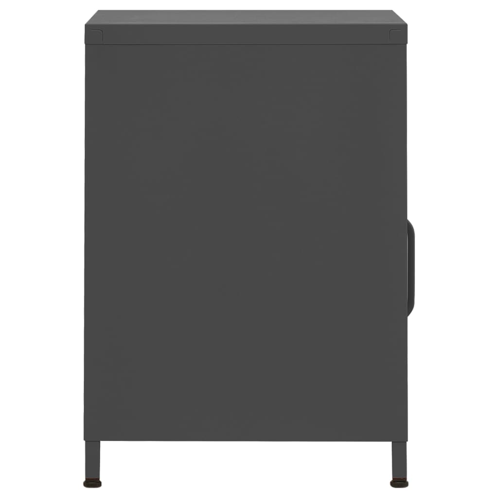 vidaXL Nightstands 2 pcs Anthracite 35x35x51 cm Steel