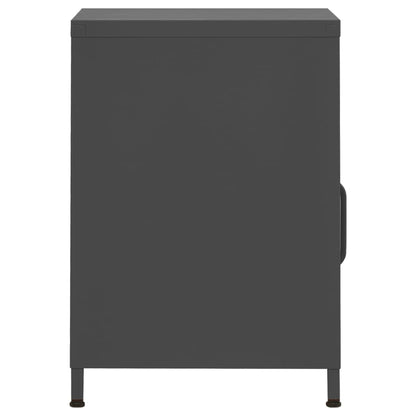 vidaXL Nightstands 2 pcs Anthracite 35x35x51 cm Steel