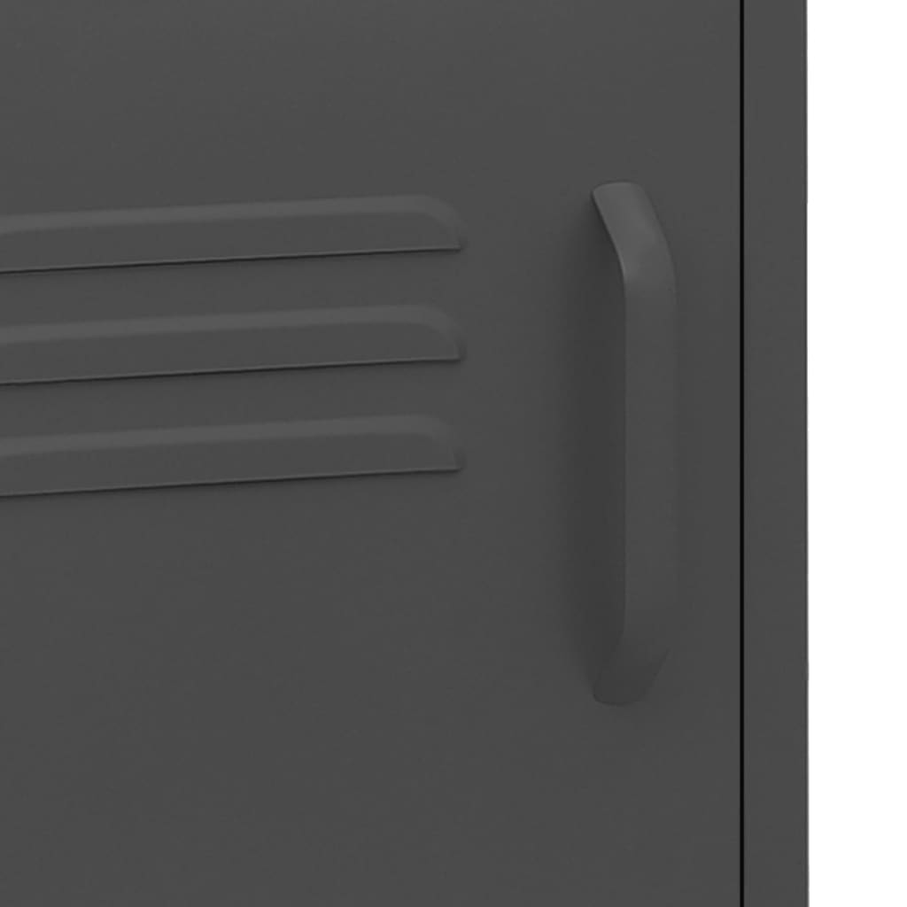 vidaXL Nightstands 2 pcs Anthracite 35x35x51 cm Steel