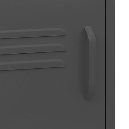 vidaXL Nightstands 2 pcs Anthracite 35x35x51 cm Steel