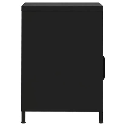 vidaXL Nightstands 2 pcs Black 35x35x51 cm Steel