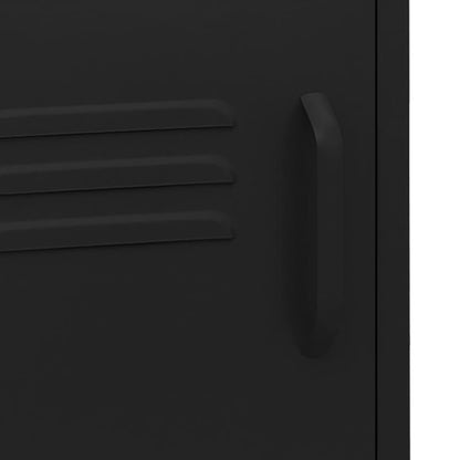 vidaXL Nightstands 2 pcs Black 35x35x51 cm Steel