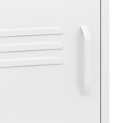 vidaXL Nightstands 2 pcs White 35x35x51 cm Steel