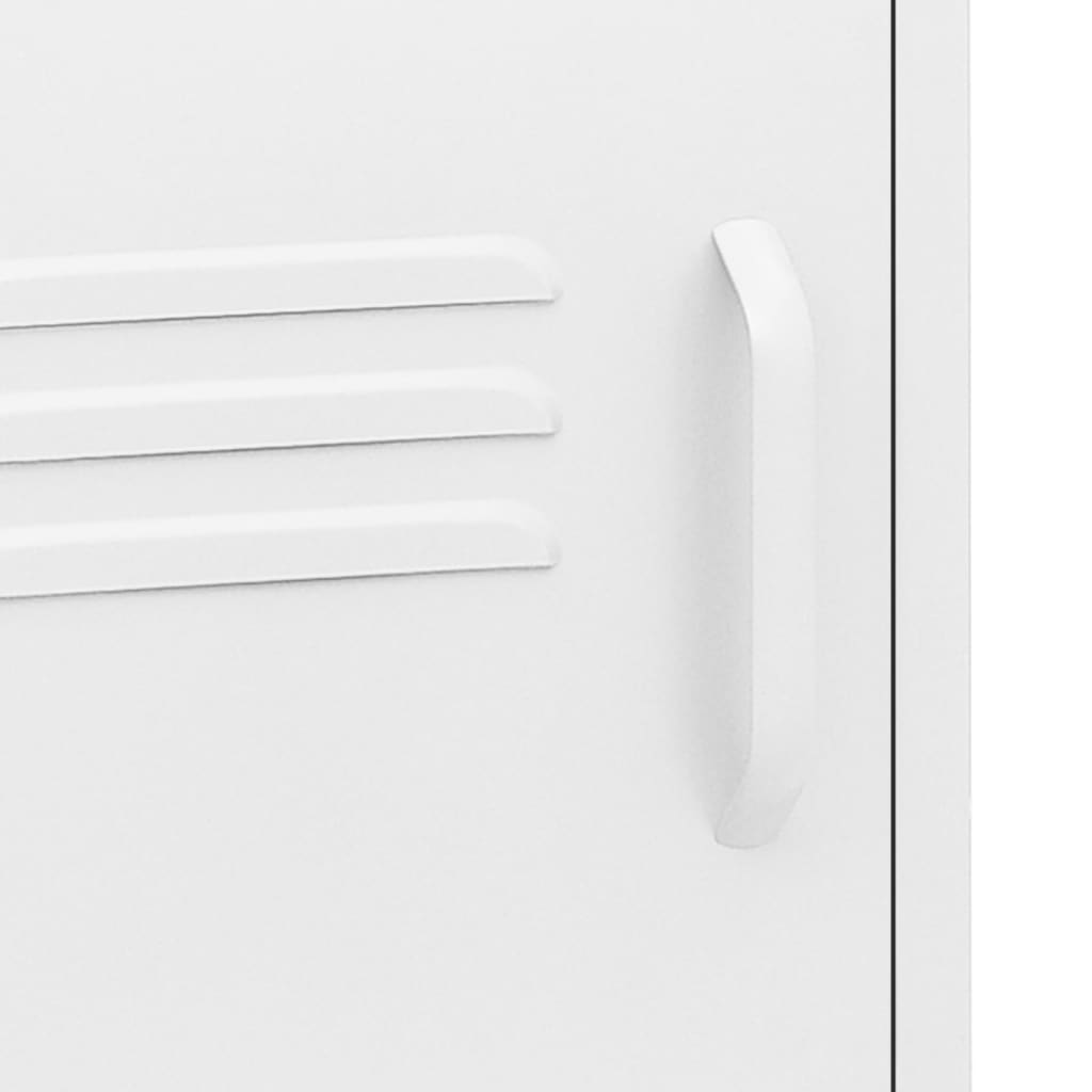 vidaXL Nightstands 2 pcs White 35x35x51 cm Steel