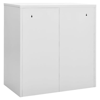 vidaXL Locker Cabinets 2 pcs Light Grey and Blue 90x45x92.5 cm Steel