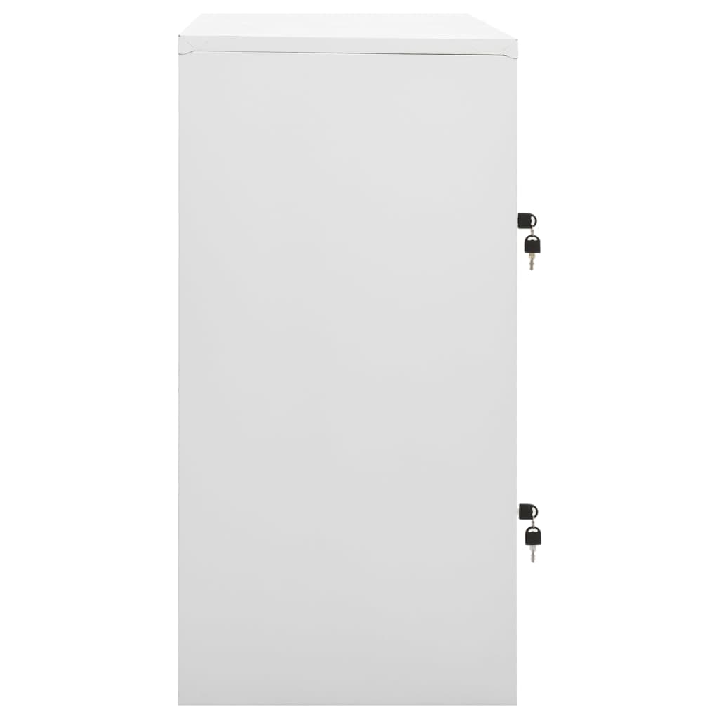 vidaXL Locker Cabinets 2 pcs Light Grey and Green 90x45x92.5 cm Steel