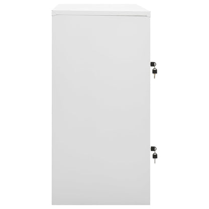 vidaXL Locker Cabinets 2 pcs Light Grey and Green 90x45x92.5 cm Steel