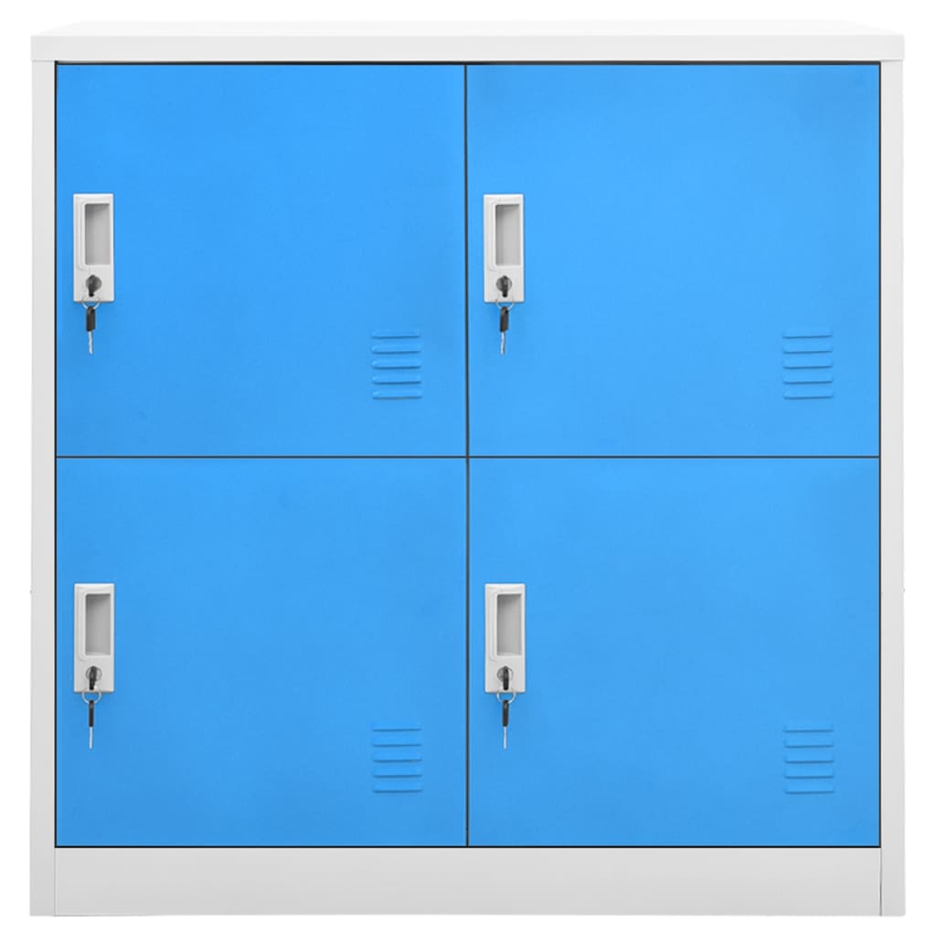 vidaXL Locker Cabinets 5 pcs Light Grey and Blue 90x45x92.5 cm Steel