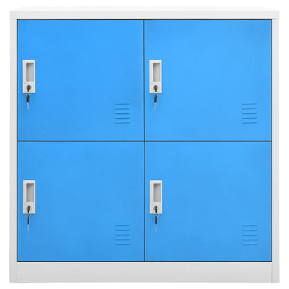vidaXL Locker Cabinets 5 pcs Light Grey and Blue 90x45x92.5 cm Steel