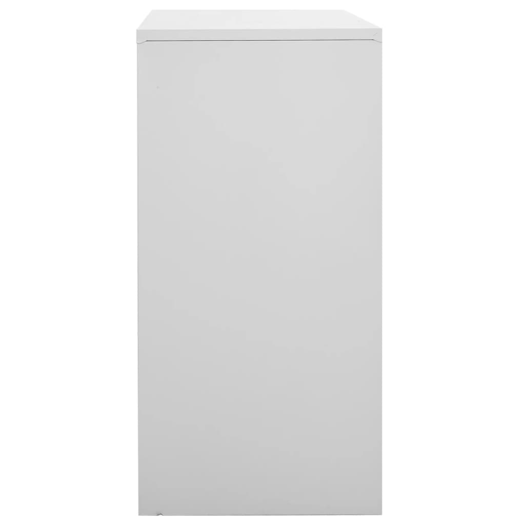 vidaXL Locker Cabinets 2 pcs Light Grey 90x45x92.5 cm Steel