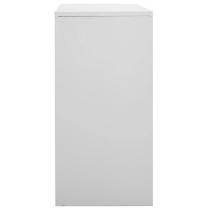 vidaXL Locker Cabinets 2 pcs Light Grey 90x45x92.5 cm Steel