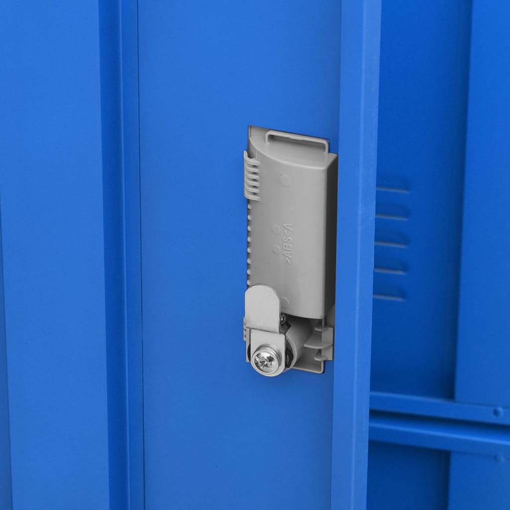 vidaXL Locker Cabinet | Set of 2 | Light grey and blue | Steel
