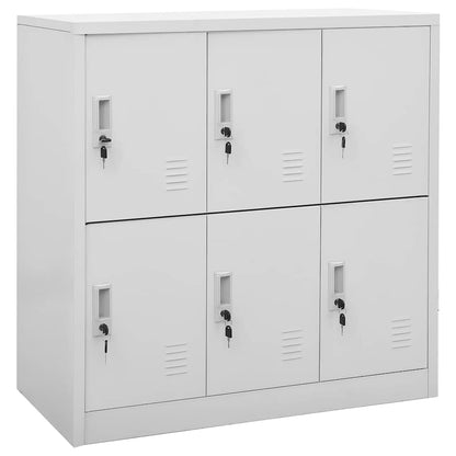 vidaXL Locker Cabinets 5 pcs Light Grey 90x45x92.5 cm Steel