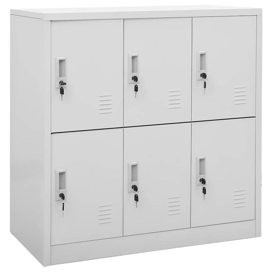 vidaXL Locker Cabinets 5 pcs Light Grey 90x45x92.5 cm Steel