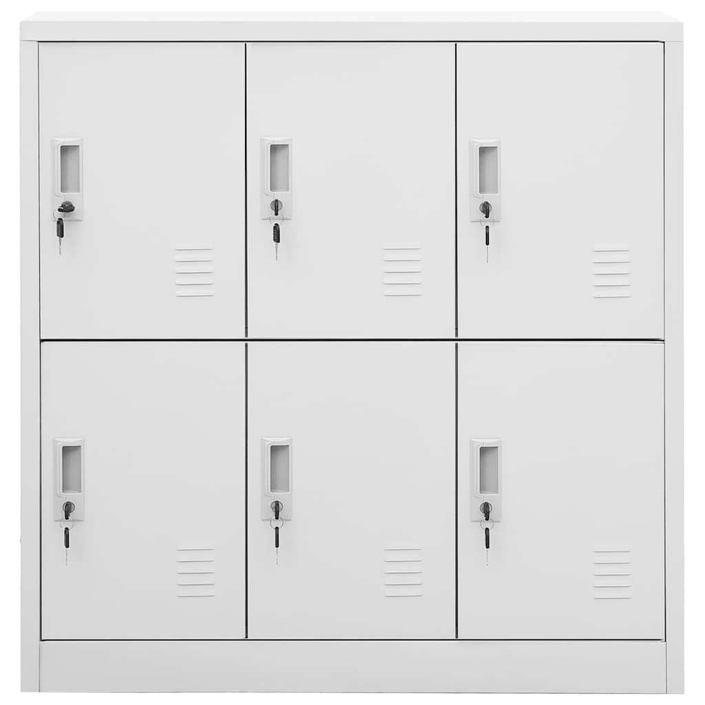 vidaXL Locker Cabinets 5 pcs Light Grey 90x45x92.5 cm Steel