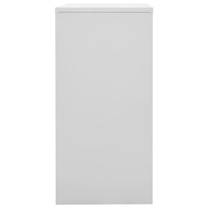 vidaXL Locker Cabinets 5 pcs Light Grey and Red 90x45x92.5 cm Steel