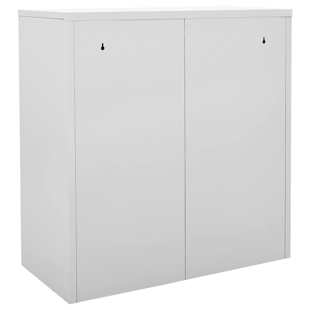 vidaXL Locker Cabinets 2 pcs Light Grey and Red 90x45x92.5 cm Steel
