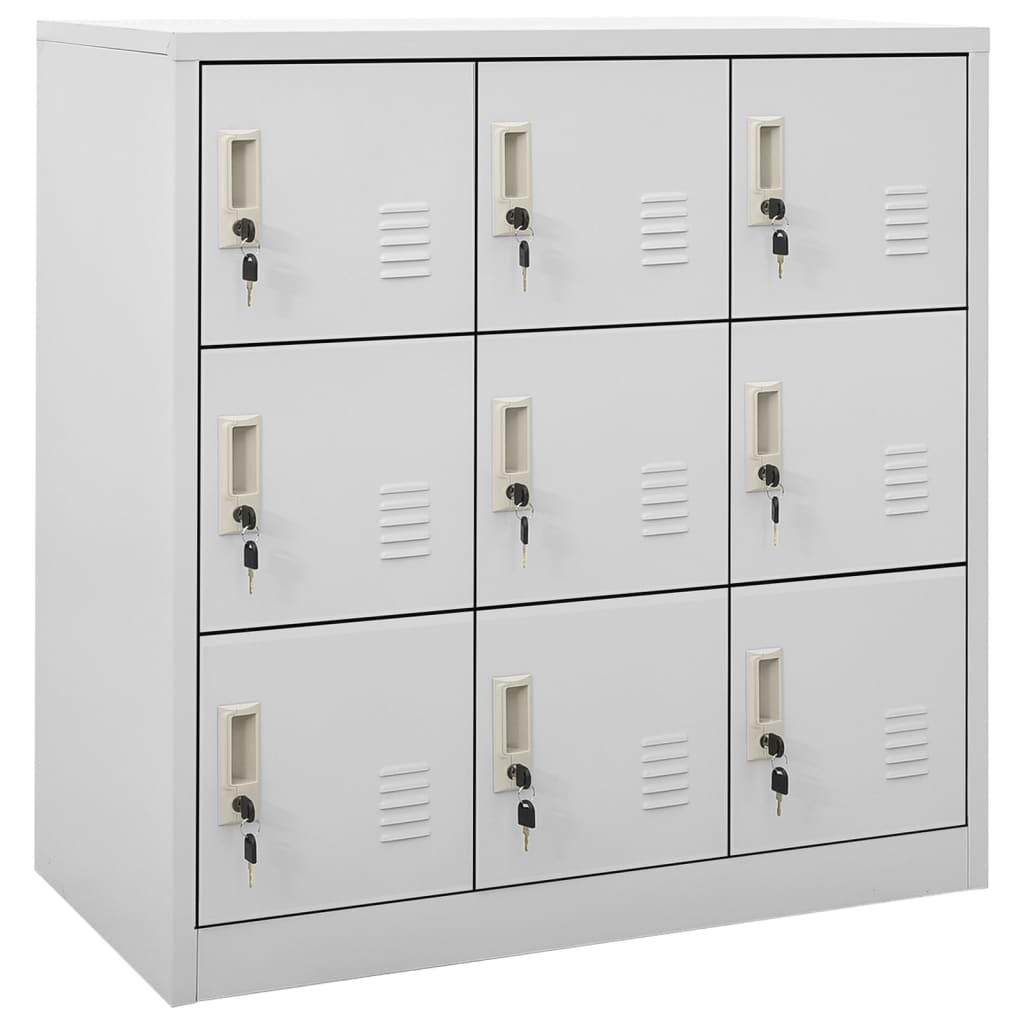 vidaXL Locker Cabinets 5 pcs Light Grey 90x45x92.5 cm Steel