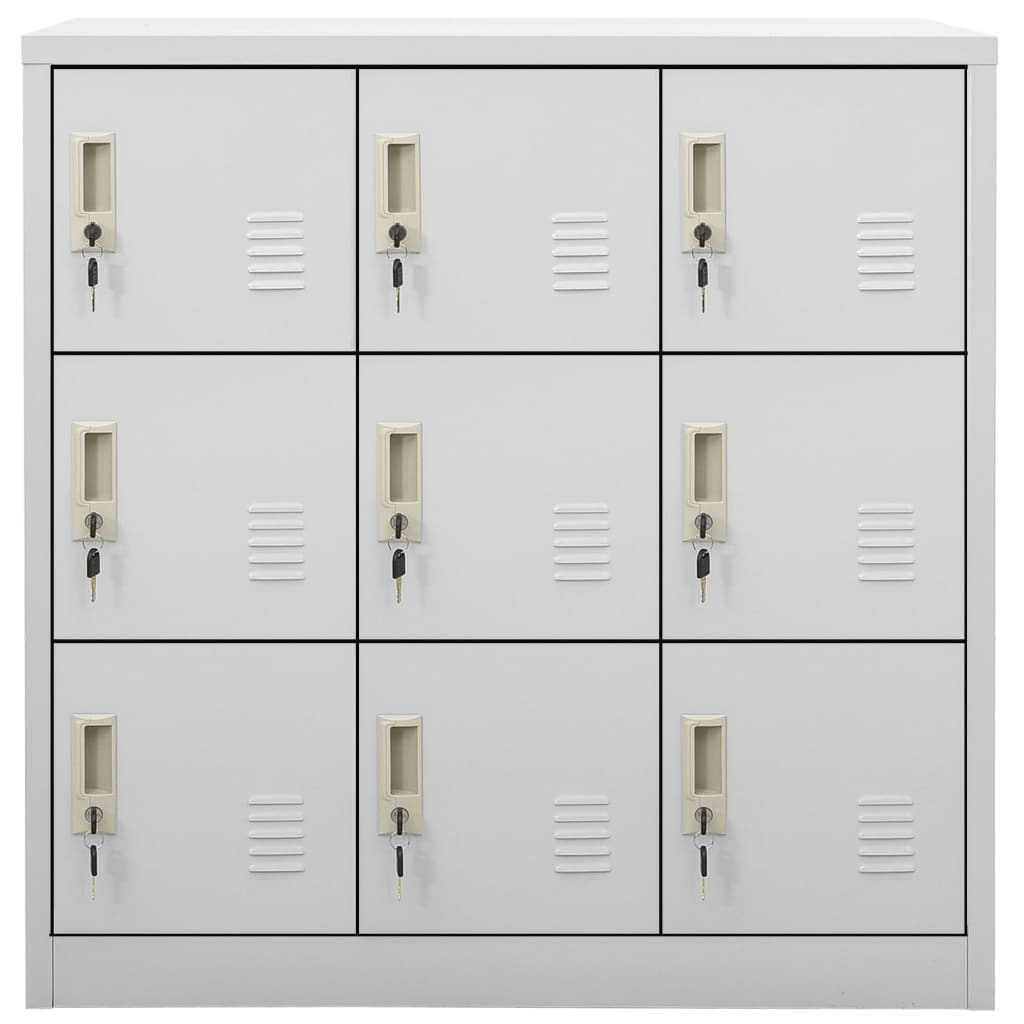 vidaXL Locker Cabinets 5 pcs Light Grey 90x45x92.5 cm Steel