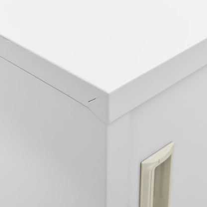 vidaXL Locker Cabinets 5 pcs Light Grey 90x45x92.5 cm Steel