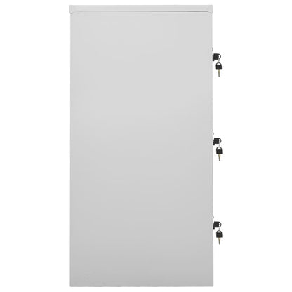 vidaXL Locker Cabinets 5 pcs Light Grey and Green 90x45x92.5 cm Steel