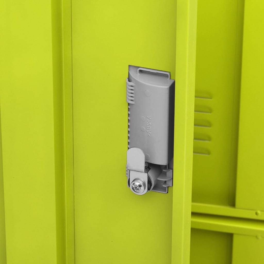 vidaXL Locker Cabinets 5 pcs Light Grey and Green 90x45x92.5 cm Steel