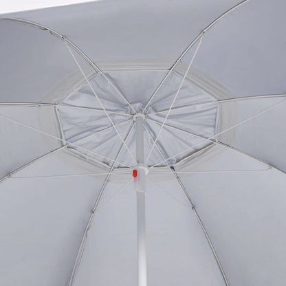 vidaXL Beach Parasol with Side Walls Sand 215 cm