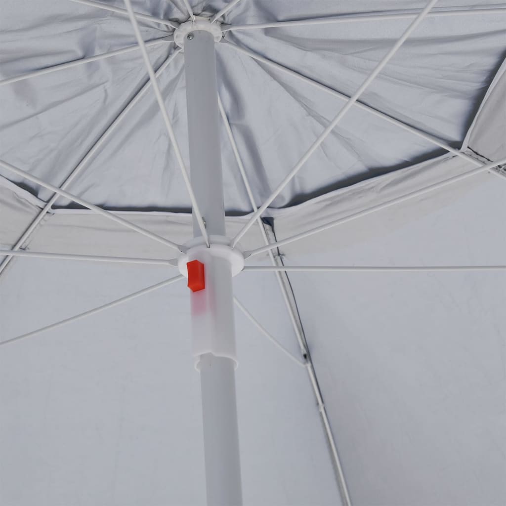 vidaXL Beach Parasol with Side Walls Anthracite 215 cm
