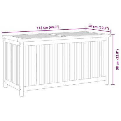 vidaXL Garden Box 114x50x58 cm Solid Wood Teak