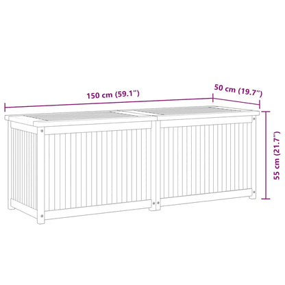 vidaXL Garden Box 150x50x55 cm Solid Wood Teak