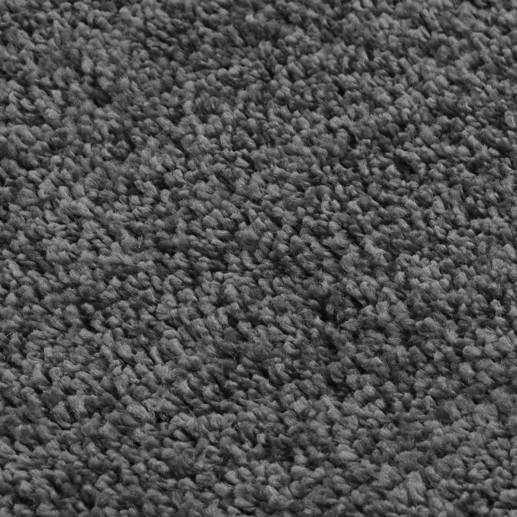 vidaXL Shaggy Rug Dark Grey 140x200 cm Anti Slip