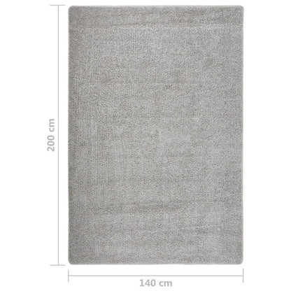 vidaXL Shaggy Rug Light Grey 140x200 cm Anti Slip
