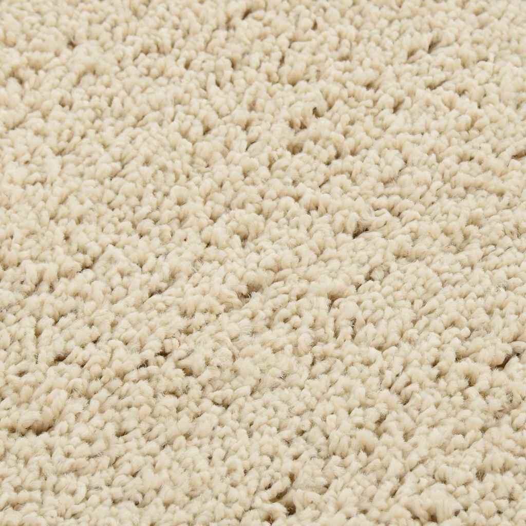 vidaXL Shaggy Rug Cream 80x150 cm Anti Slip