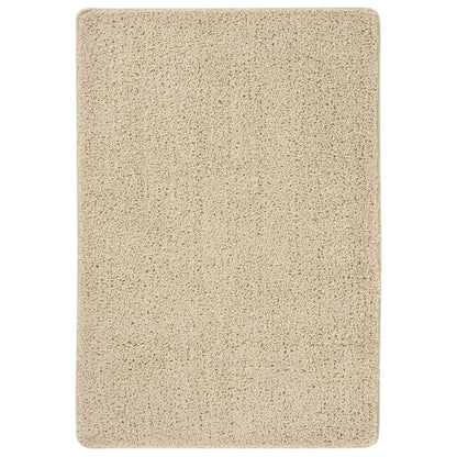 vidaXL Shaggy Rug Cream 120x170 cm Anti Slip