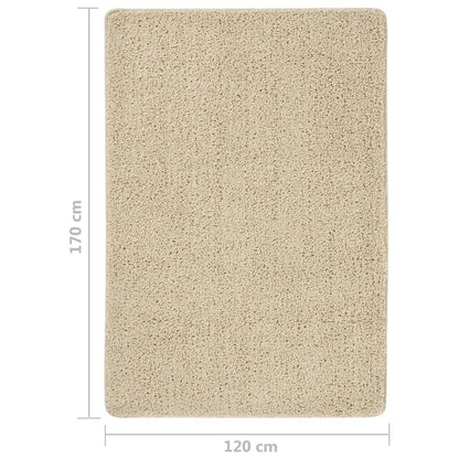 vidaXL Shaggy Rug Cream 120x170 cm Anti Slip