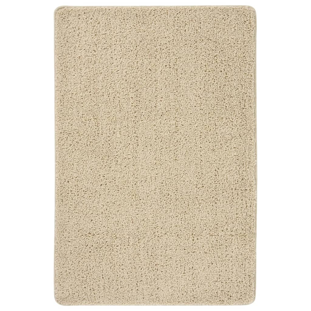 vidaXL Shaggy Rug Cream 140x200 cm Anti Slip