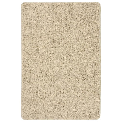 vidaXL Shaggy Rug Cream 140x200 cm Anti Slip