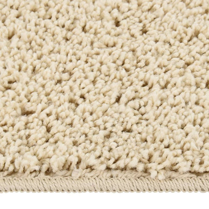 vidaXL Shaggy Rug Cream 140x200 cm Anti Slip