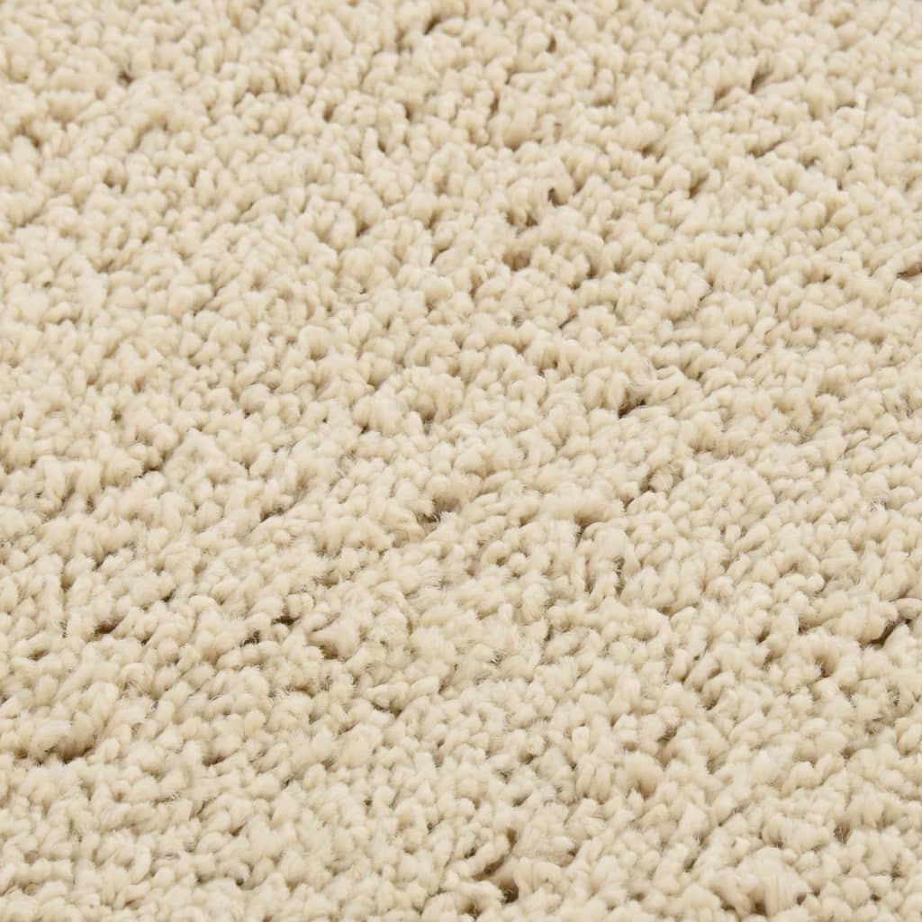 vidaXL Shaggy Rug Cream 140x200 cm Anti Slip