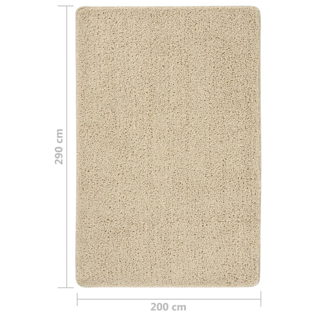 vidaXL Shaggy Rug Cream 200x290 cm Anti Slip