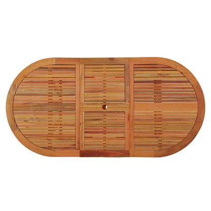 316072 vidaXL Garden Table 200x100x75 cm Solid Wood Eucalyptus