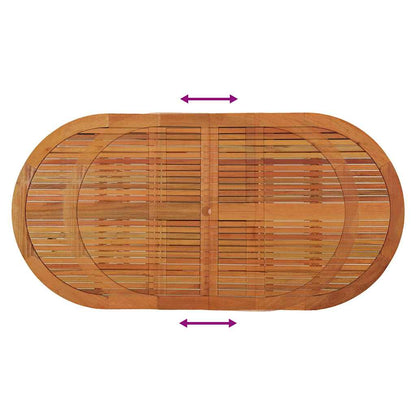 316072 vidaXL Garden Table 200x100x75 cm Solid Wood Eucalyptus