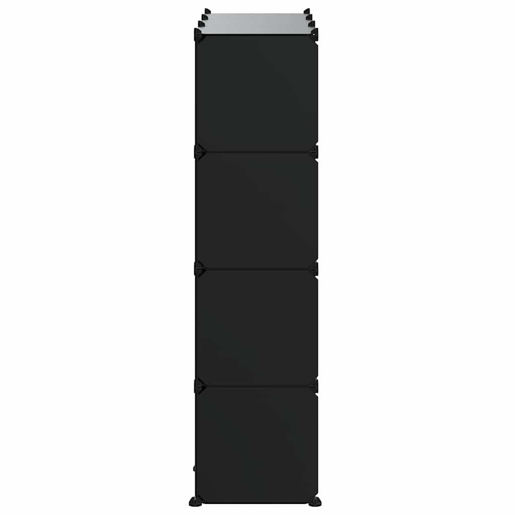 vidaXL Storage Cube Organiser with 12 Cubes Black PP