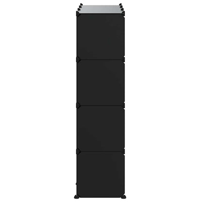 vidaXL Storage Cube Organiser with 12 Cubes Black PP