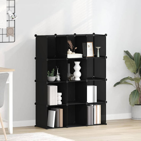 vidaXL Storage Cube Organiser | Black | Polypropylene, Steel